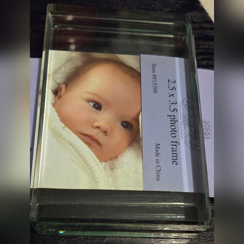 Green Tree Gallery 2.5 X 3.5" Glass Block Frames Set Of 2 New